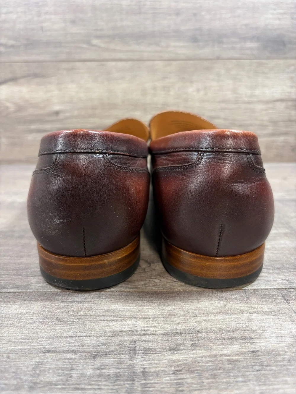 Curatore Venetian Loafers Brown Burnished Leather Mens Size 10